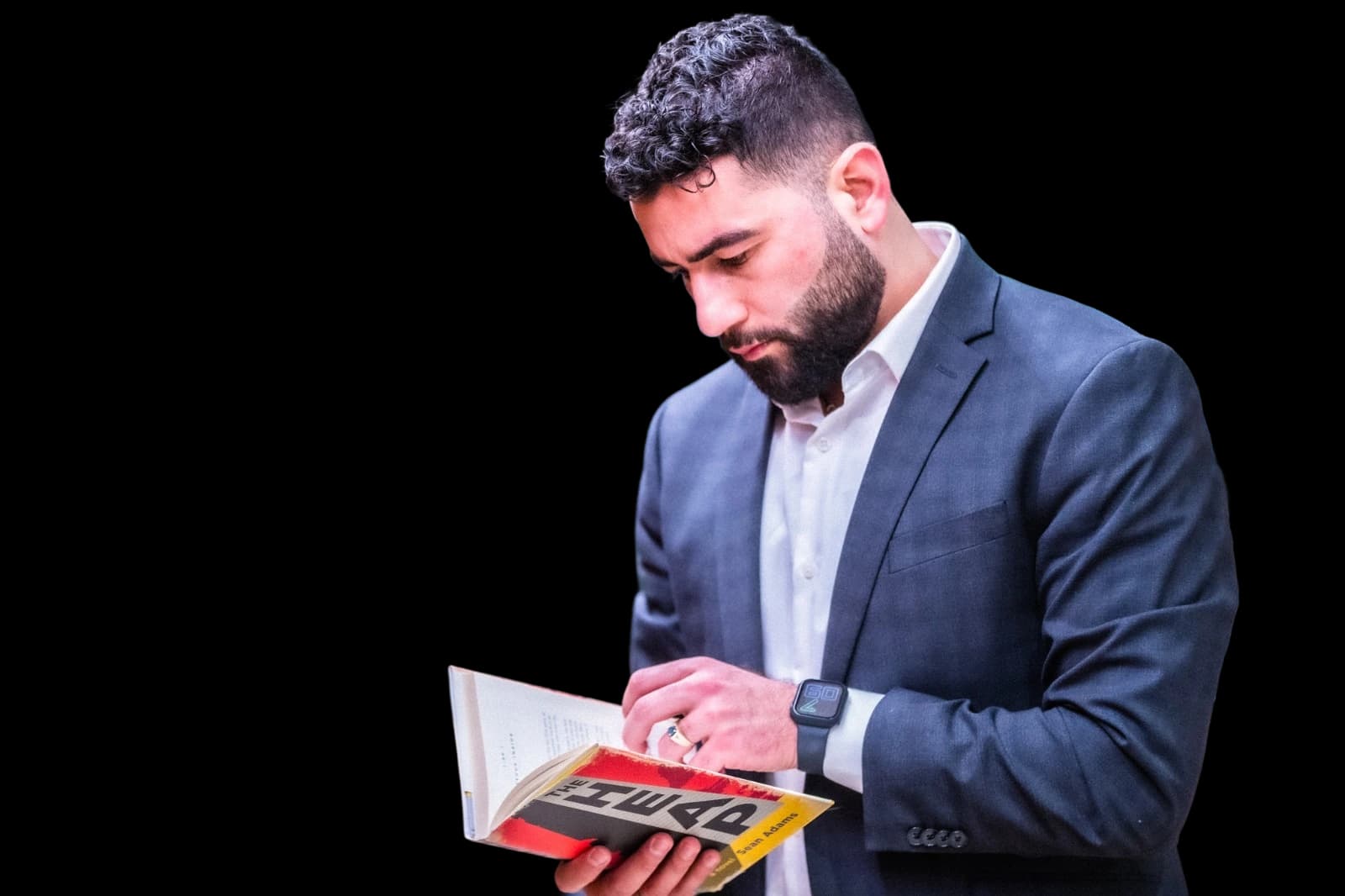 Abbass Al Haj Ahmad reading